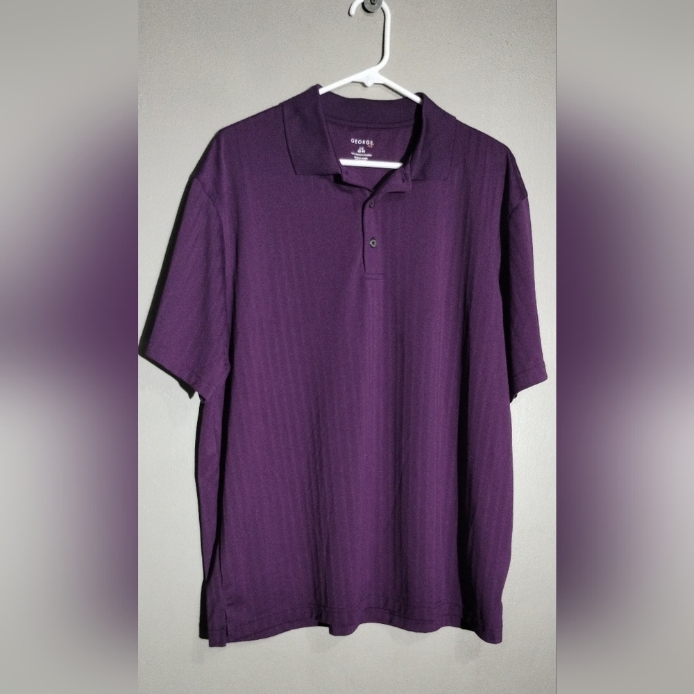 George Golf Men's Deep Purple Polo Shirt (L)